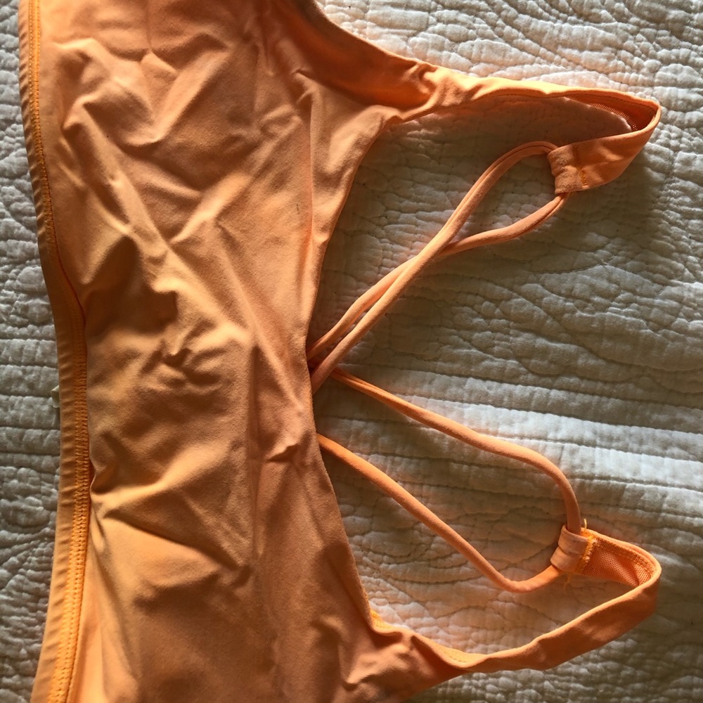 Used/worn orange lululemon free to be bra size 8